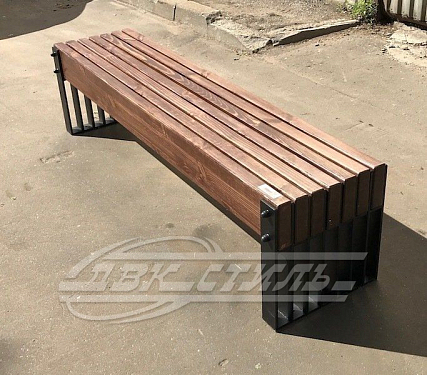 Скамейка стальная «Line» без спинки.  �3